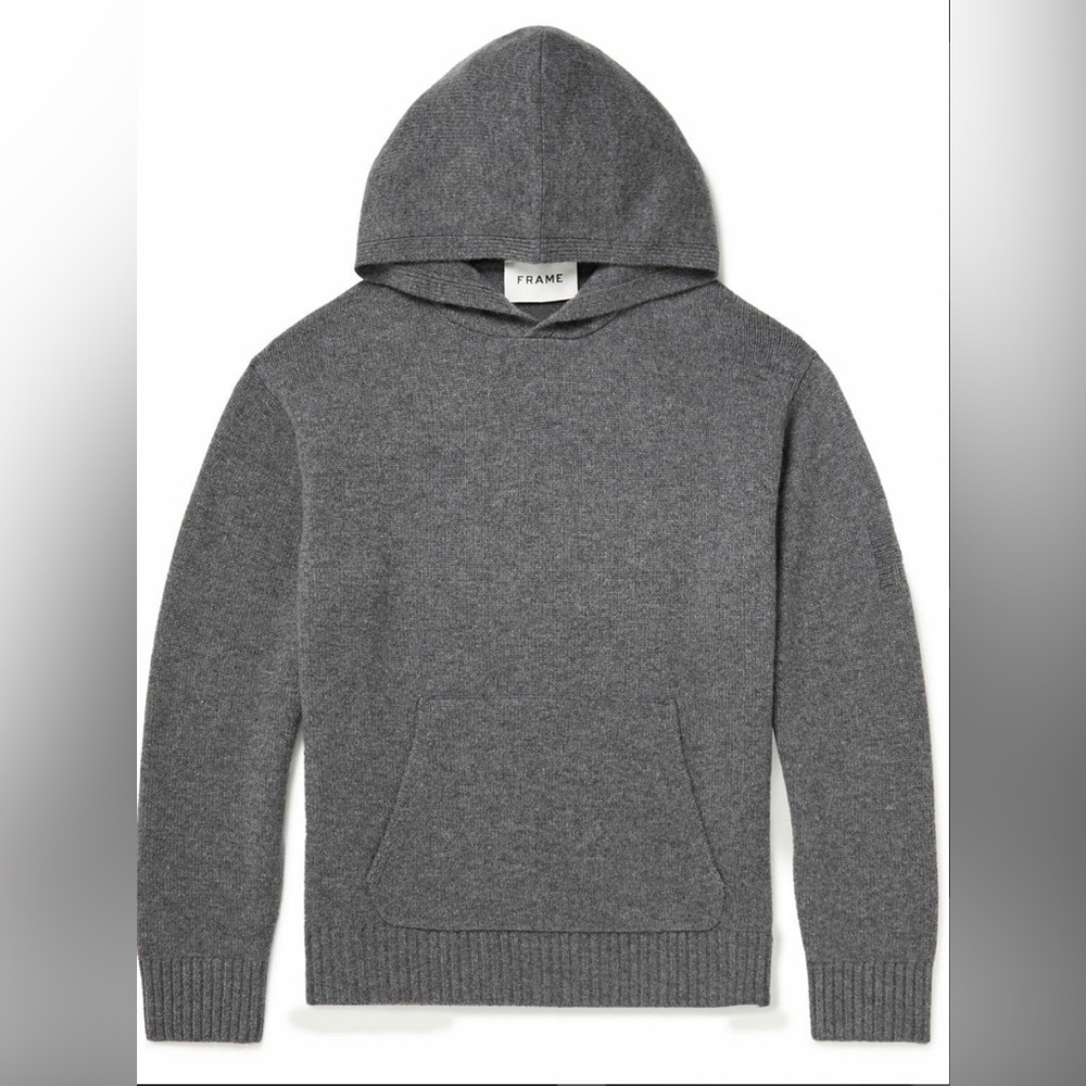 Frame Cashmere Hoodie in Gray